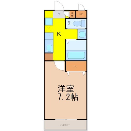 野並駅 徒歩14分 4階の物件間取画像